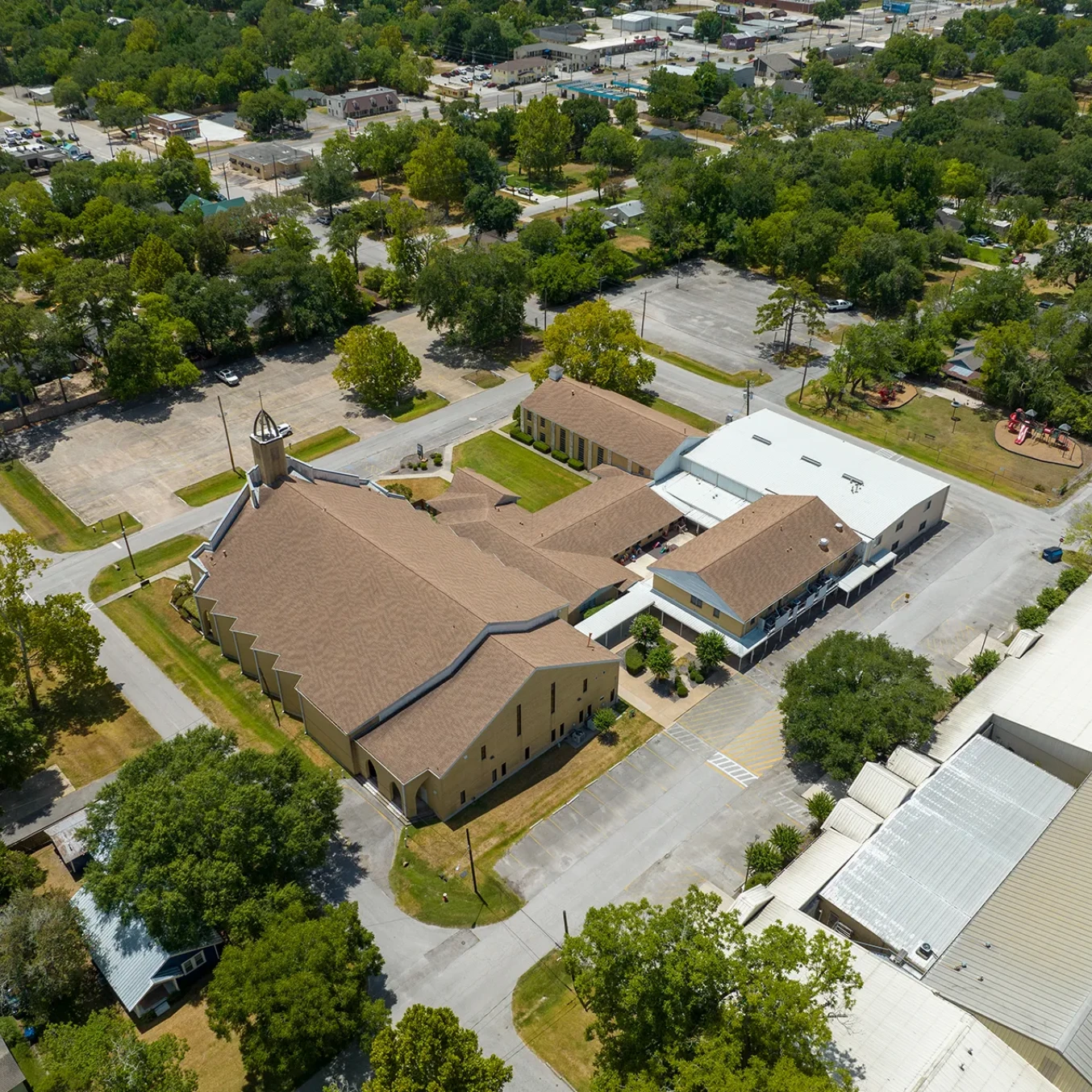 first baptist church aerial image